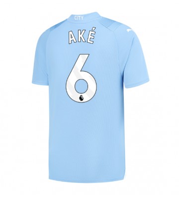 Manchester City Nathan Ake #6 Replika Hjemmebanetrøje 2023-24 Kortærmet